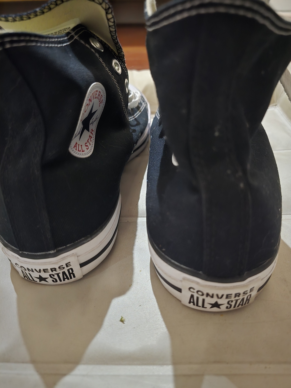 Converse Black High-Top All Star Sneakers with White Accents - Picture 6 of 9